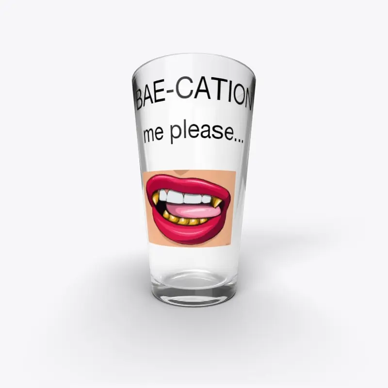 Bae-cation pint glass